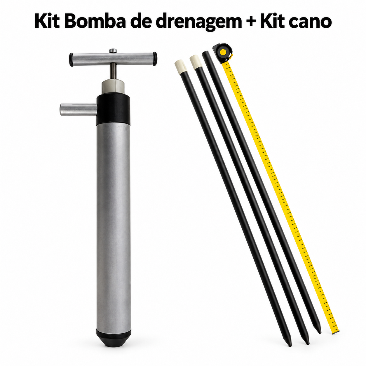 Bomba de Drenar Tanque em Alumínio com Kit Cano de C/ 4,5 MTS (06 PCS DE 0,75M) Bomba de Drenar Tanque em Alumínio com Kit Cano de C/ 4,5 MTS (06 PCS DE 0,75M)