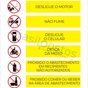 Pista - Placa Adesiva Proibições II