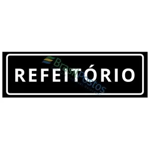 Sinalização - Refeitório(fundo preto)