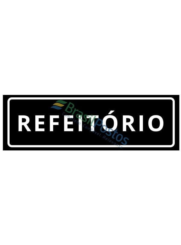 Sinalização - Refeitório(fundo preto)
