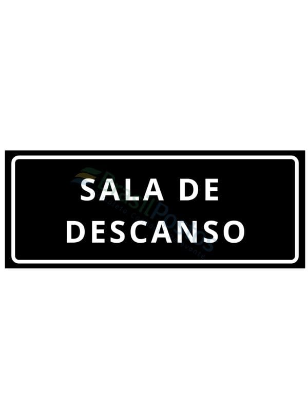 Sinalização - Sala de Descanso(Fundo preto)