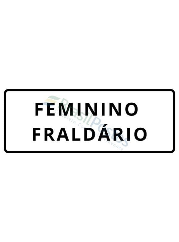 Sinalização - Feminino Fraldário