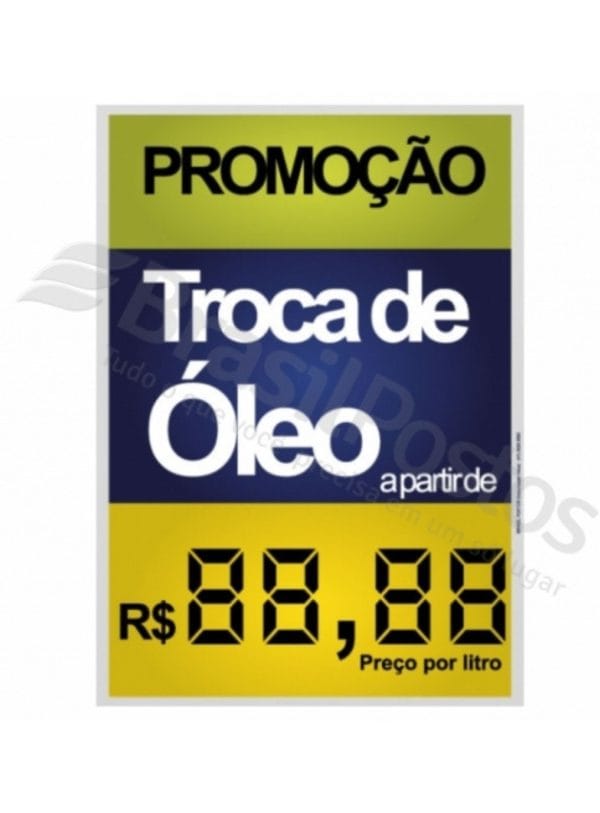 Lona de Galhardete Promoção Troca de Óleo