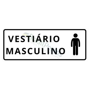 Sinalização - Vestiário masculino